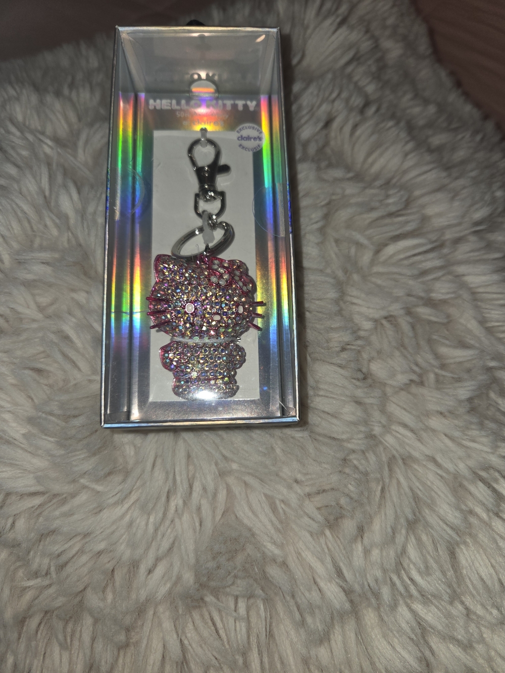 Hello Kitty Pink Multi-Crystal 50th Anniversary Key Chain